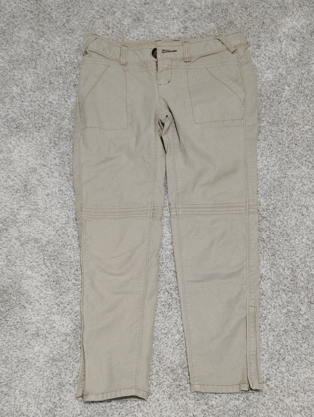 Free People Straight-Leg Utility Pants in Tan